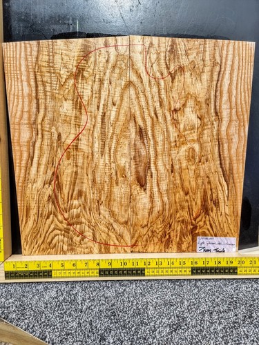 Spalted ripple ash - ripple, bookmatched