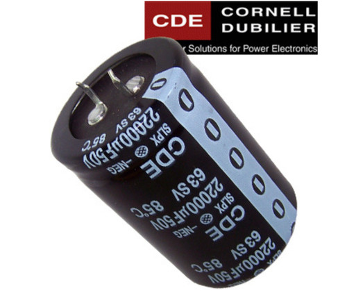 Cornell dubilier slpx - cornell, 22000uf